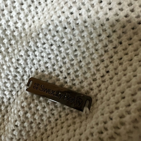 Sweaty Betty Enliven one shoulder knit white tunic  size small - Picture 3 of 6